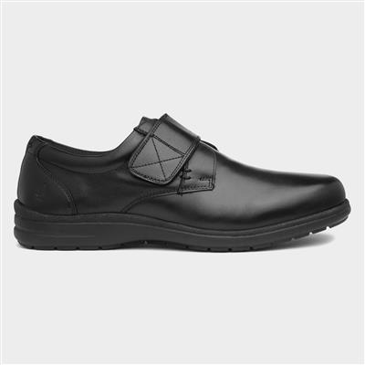 Fyne Mens Black Leather Shoe