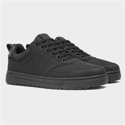 Foden Men's Black Lace Up Trainer