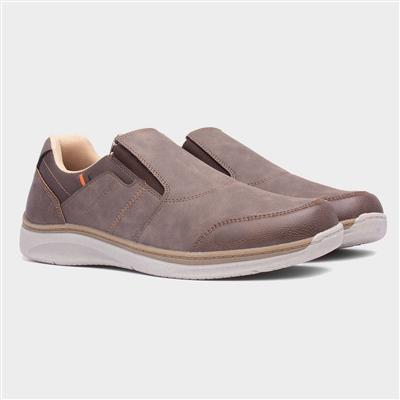 Comfy Steps Mens Brown Slip On Casual Shoe-520491 | Shoe Zone