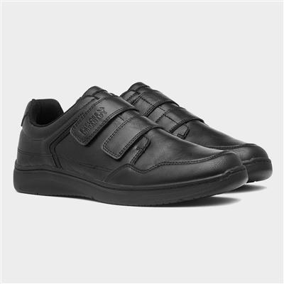 Richard Mens Black Easy Fasten Shoe