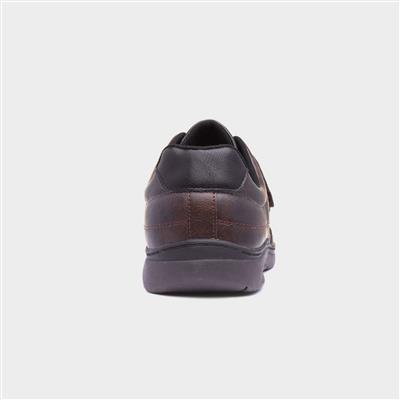 Richard Mens Brown Easy Fasten Shoe