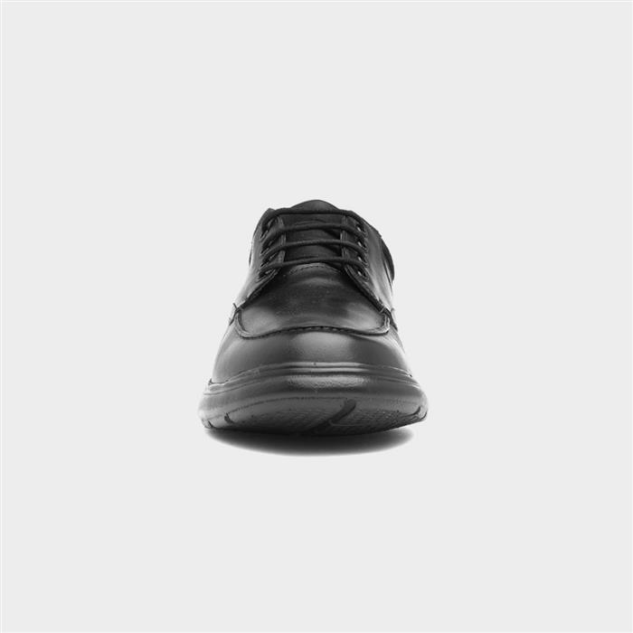 Stewart Mens Leather Black Shoe