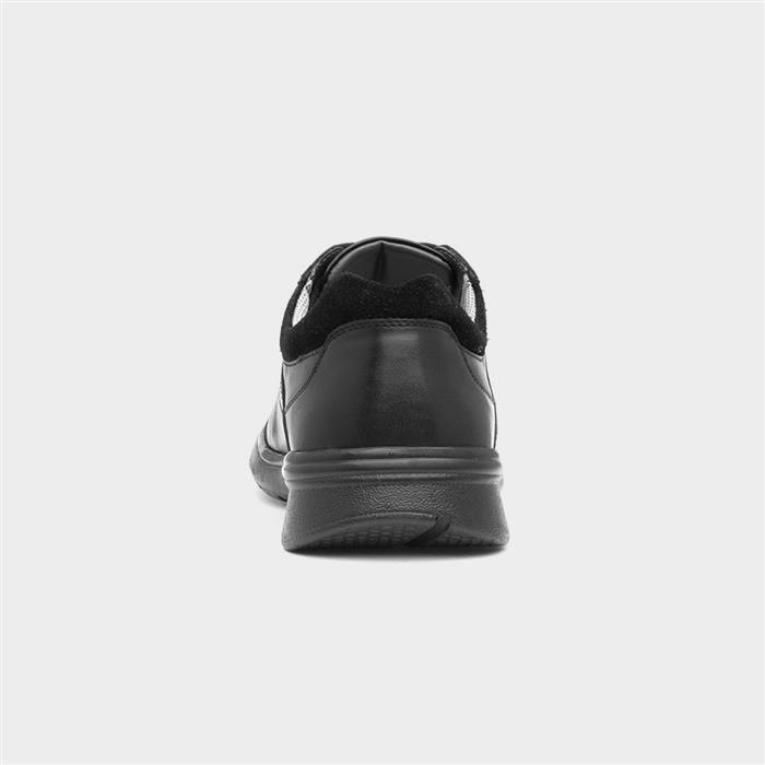 Stewart Mens Leather Black Shoe
