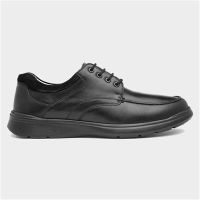 Stewart Mens Leather Black Shoe