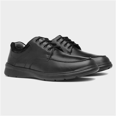 Stewart Mens Leather Black Shoe