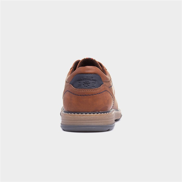 Mikey Mens Tan Lace Up Wide Fit Shoes
