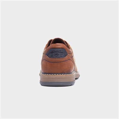 Mikey Mens Tan Lace Up Wide Fit Shoes