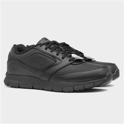 Relaxed Fit Mens Black Shoes