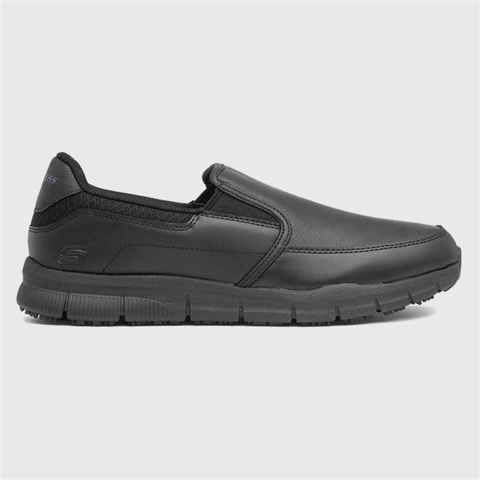 Relaxed Fit Mens Black Shoe