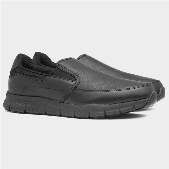 Relaxed Fit Mens Black Shoe