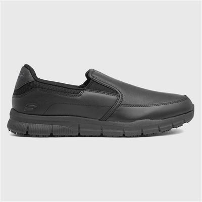 Relaxed Fit Mens Black Shoe