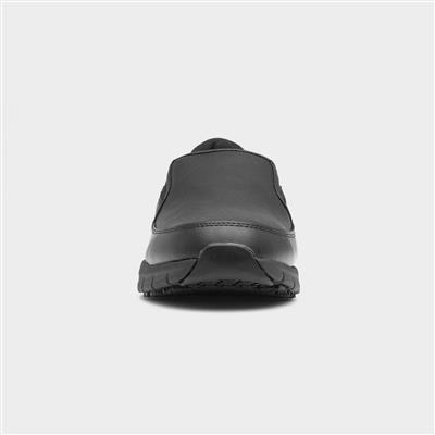 Relaxed Fit Mens Black Shoe