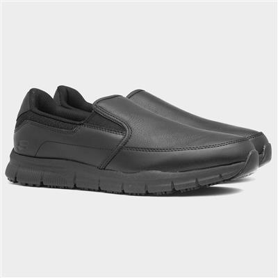 Relaxed Fit Mens Black Shoe