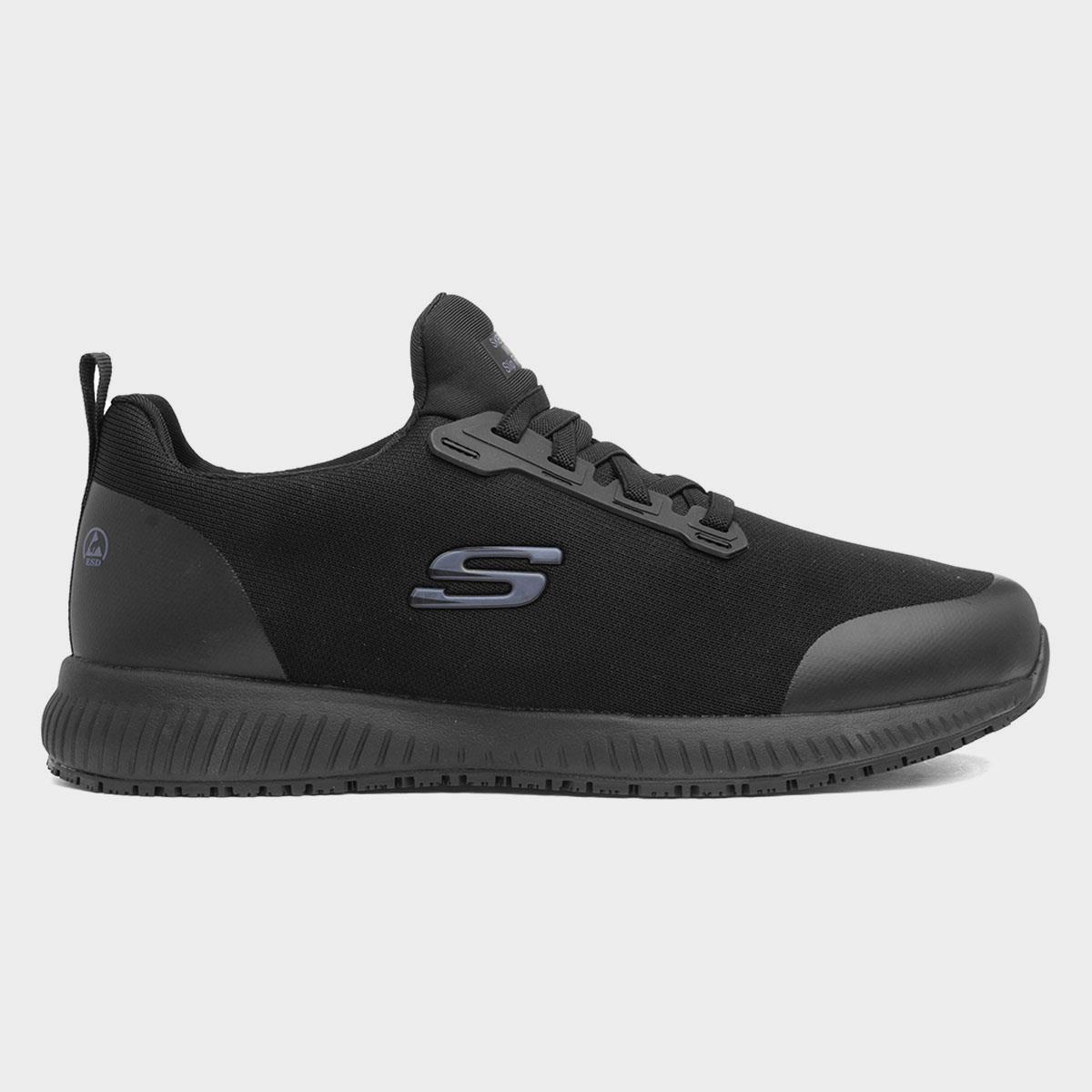 Skechers Workwear Relaxed Fit Men's Black Shoe-520507 | Shoe Zone