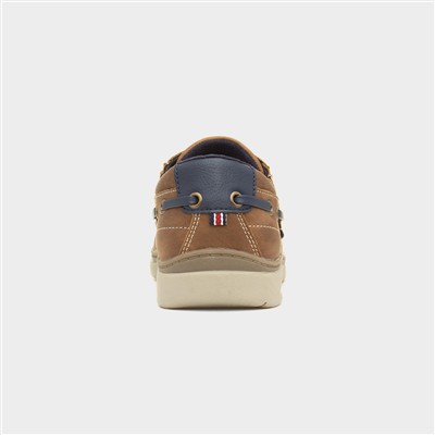 Harlan Mens Tan Boat Shoes