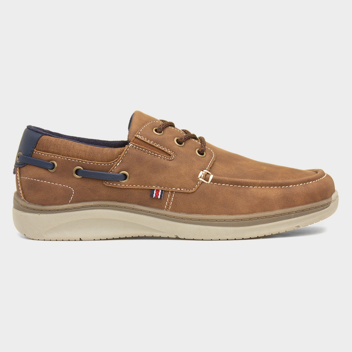 Harlan Mens Tan Boat Shoes