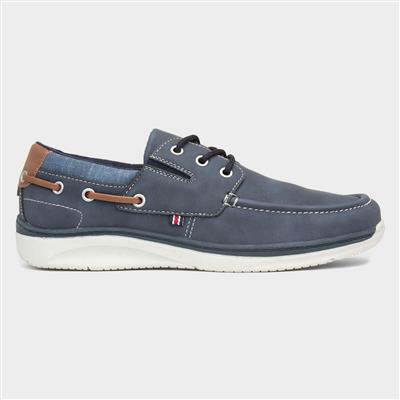 Harlan Mens Navy Boat Shoe