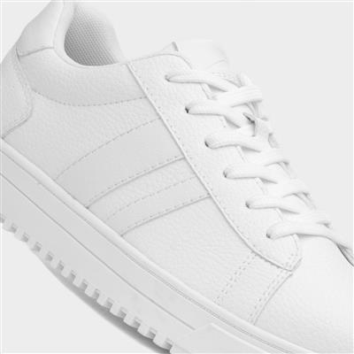 Maguire Mens White Lace Up Trainer