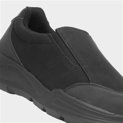 Nunez Mens Black Slip On Shoe
