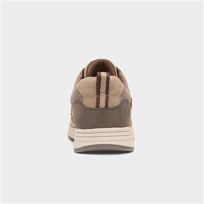 Stephen Mens Taupe Easy Fasten Shoe