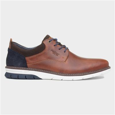 Antistress Mens Tan Lace Up Leather Shoe