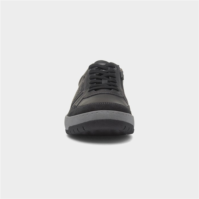 Matt Mens Black Wide Fit Casual Shoe