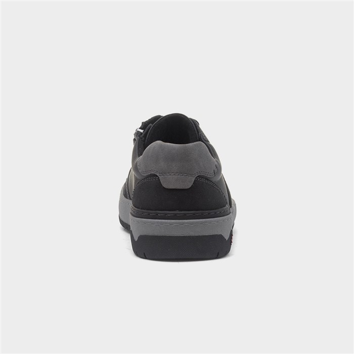 Matt Mens Black Wide Fit Casual Shoe