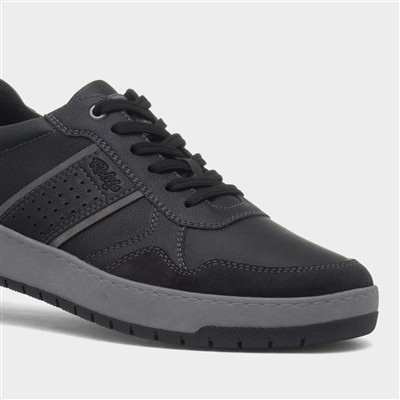 Matt Mens Black Wider Fit Casual Shoe