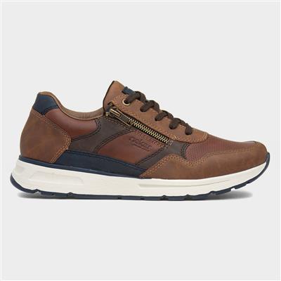 Antistress Mens Tan Lace Up Leather Shoes