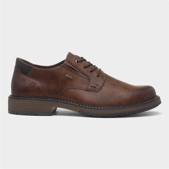 John Mens Brown Lace Up Wide Fit Shoe
