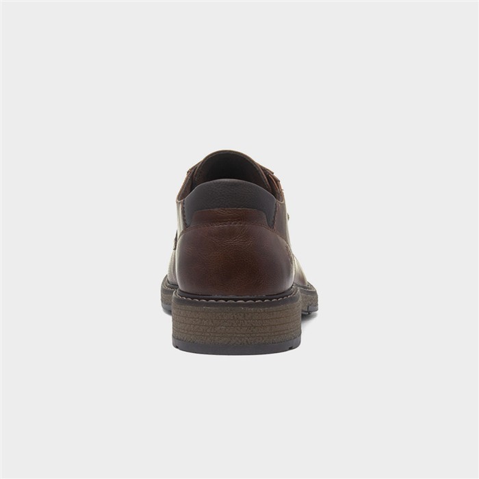 John Mens Brown Lace Up Wide Fit Shoe