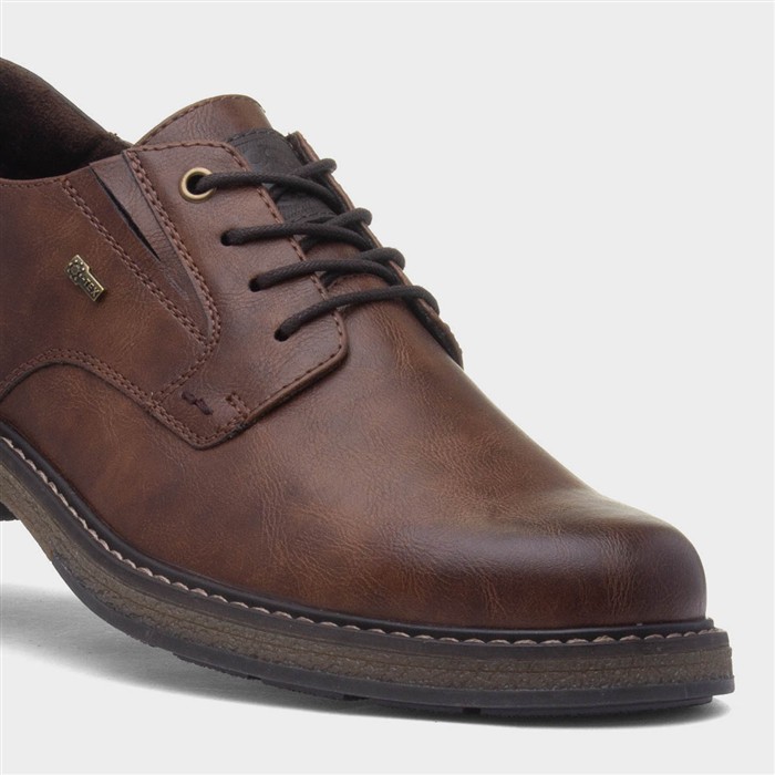 John Mens Brown Lace Up Wide Fit Shoe