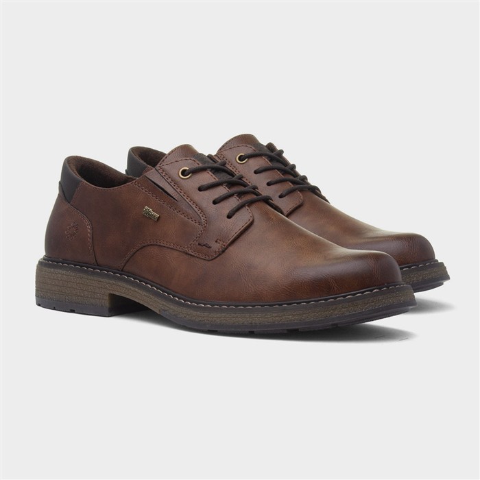 John Mens Brown Lace Up Wide Fit Shoe