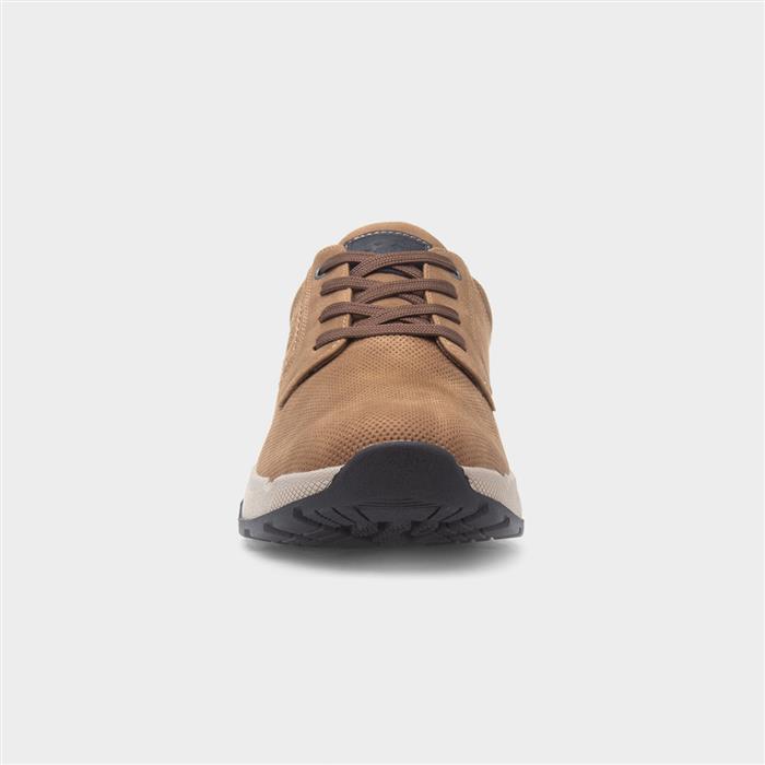 Carl Mens Tan Casual Lace Up Wide Fit Shoe