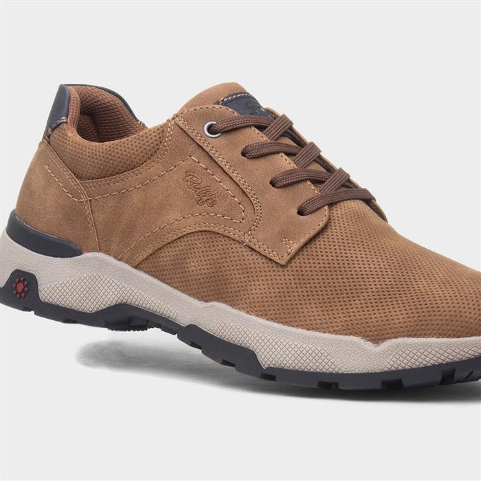 Carl Mens Tan Casual Lace Up Wide Fit Shoe