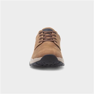 Carl Mens Tan Casual Lace Up Wide Fit Shoe