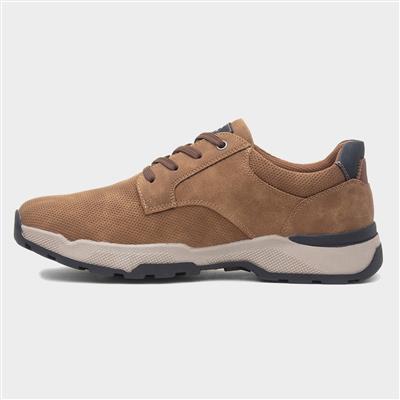 Carl Mens Tan Casual Lace Up Wide Fit Shoe