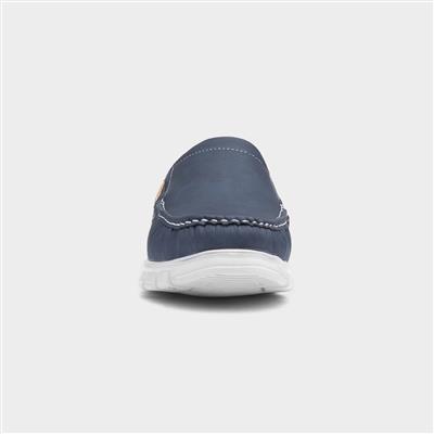 Declan Mens Navy Casual Boat Shoe