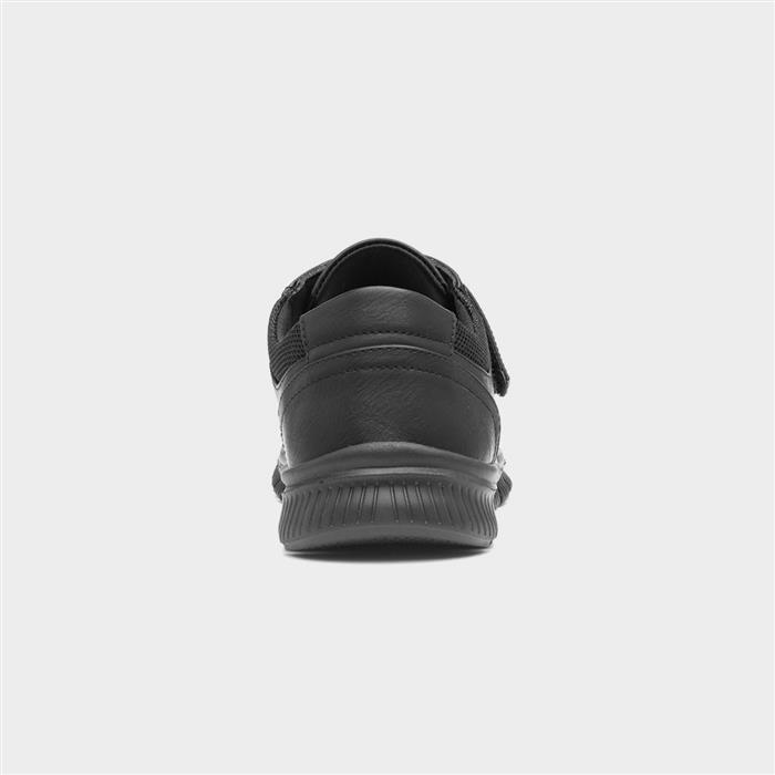Greg Mens Black Easy Fasten Shoe