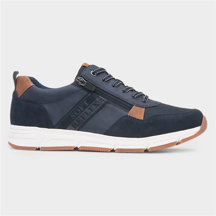 Terry Mens Navy Lace Up Wide Fit Shoe