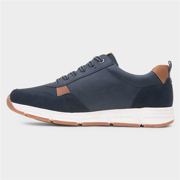 Terry Mens Navy Lace Up Wide Fit Shoe