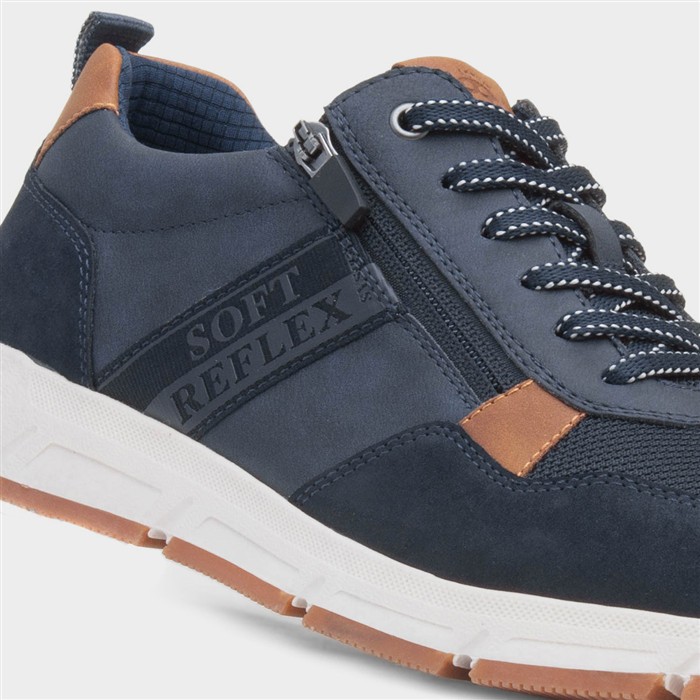 Terry Mens Navy Lace Up Wide Fit Shoe