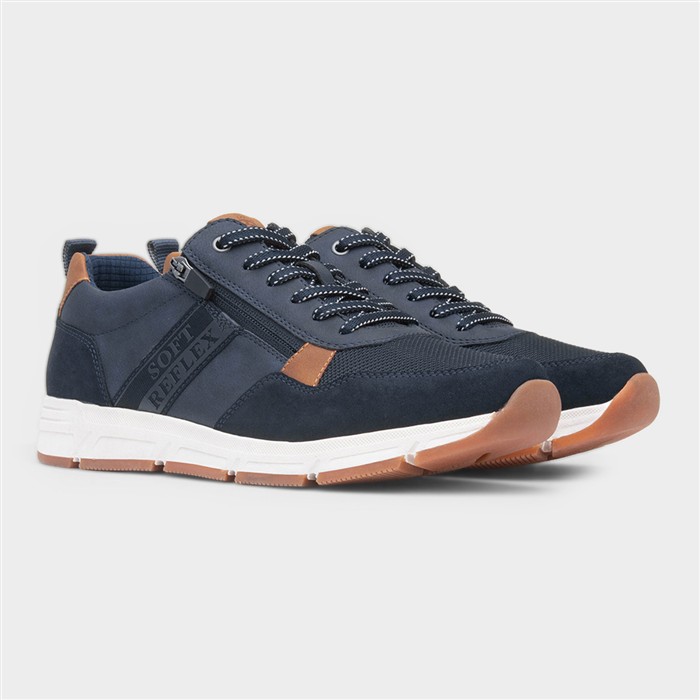 Terry Mens Navy Lace Up Wide Fit Shoe