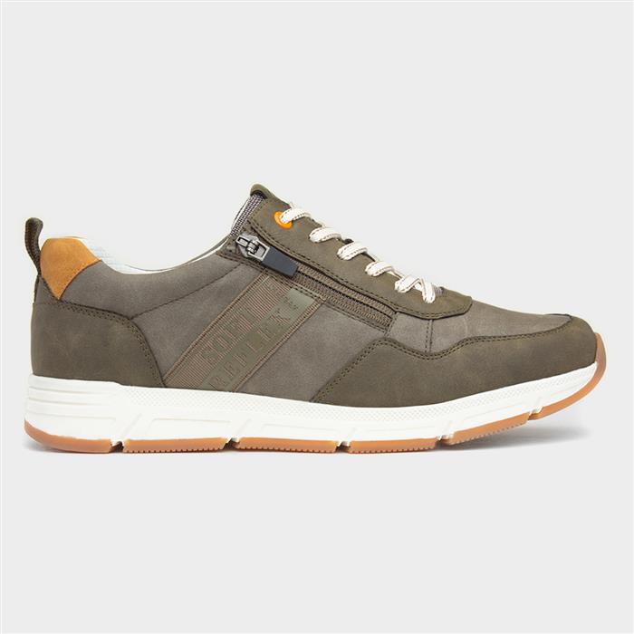 Terry Mens Green Lace Up Wide Fit Shoe