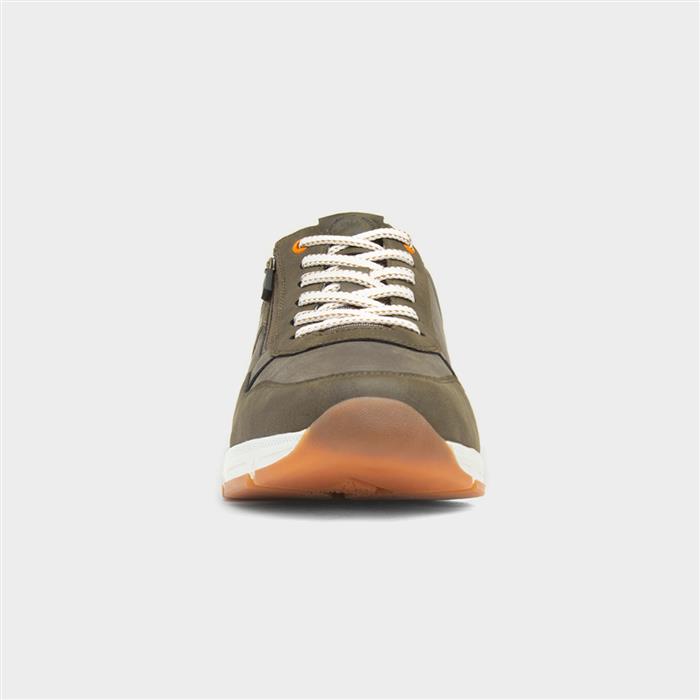Terry Mens Green Lace Up Wide Fit Shoe