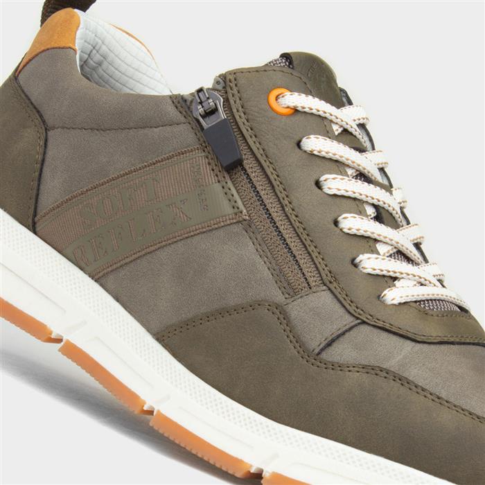 Terry Mens Green Lace Up Wide Fit Shoe