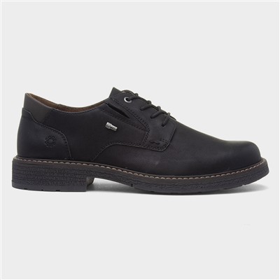 John Mens Black Lace Up Wide Fit Shoe