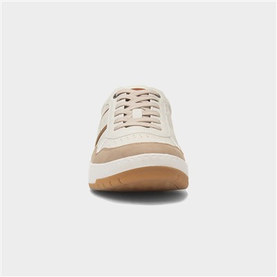 Leon Mens Cream Wide Fit Casual Shoe
