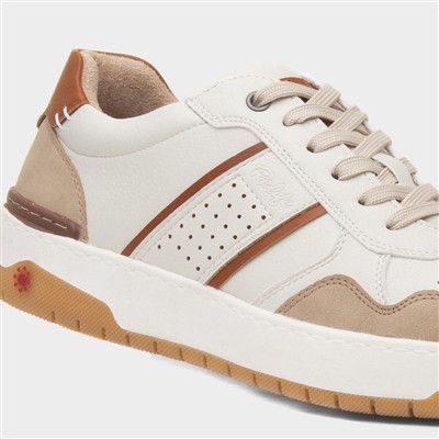 Leon Mens Cream Wide Fit Casual Shoe