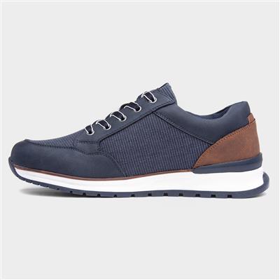 Casey Mens Navy Lace Up Shoe